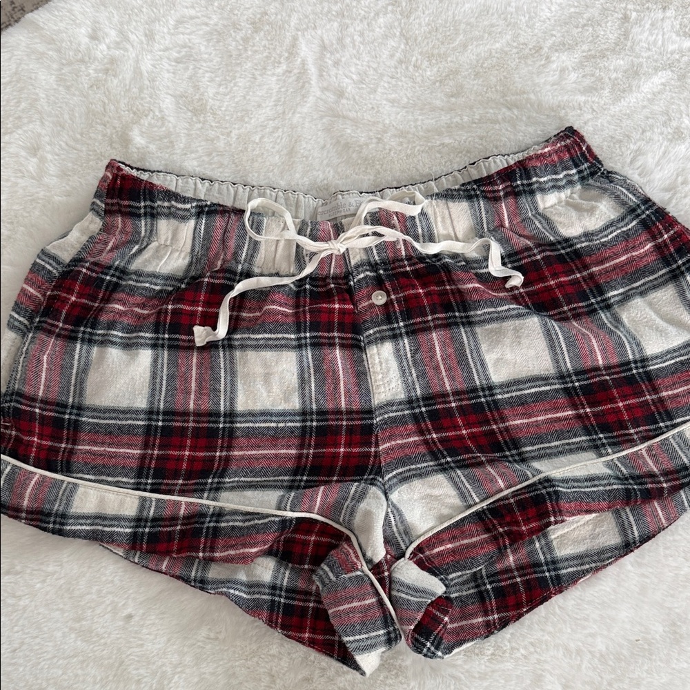 Abercrombie & Fitch Plaid Lounge Shorts with Drawstring